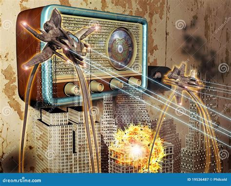 War Of The Worlds Radio Broadcast Stock Image | CartoonDealer.com #19536487