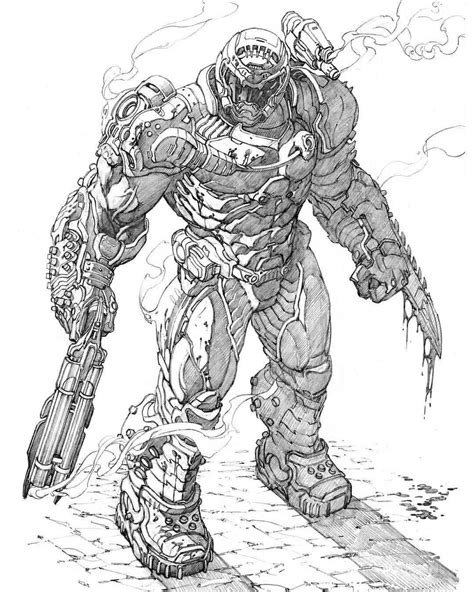 Doom Game Pages Coloring Pages