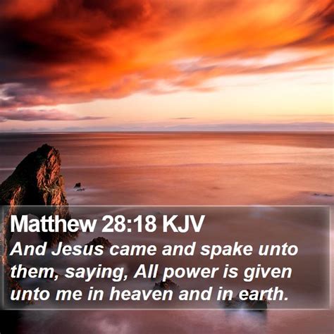 Matthew 28:18 KJV Bible Verse Images