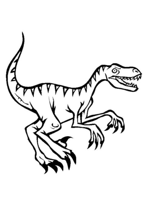 Basic Drawing Velociraptor coloring page - Download, Print or Color Online for Free
