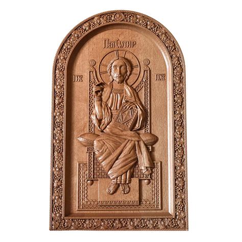 Amazing Jesus Christ Enthroned (coptic) 01 | ART-REZBA | Wood Carving ...