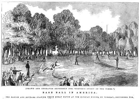 Baseball History: 19th Century Baseball: Image: Base Ball in America