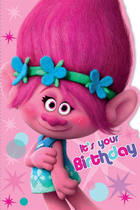 Happy Birthday Poppy Troll card! coming soon! Gemma International are the… | DreamWorks Trolls ...