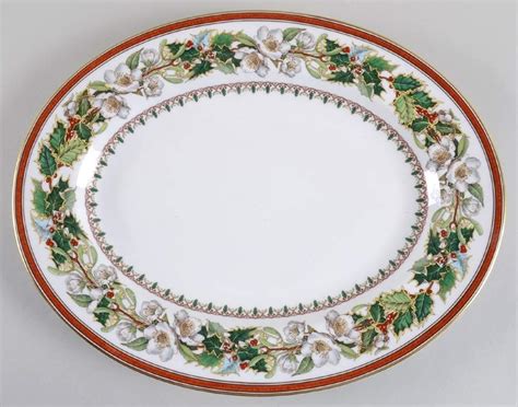 Christmas Rose 15" Oval Serving Platter by Spode | Replacements, Ltd.