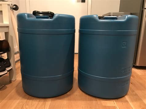 15 gallon water storage containers (x2)