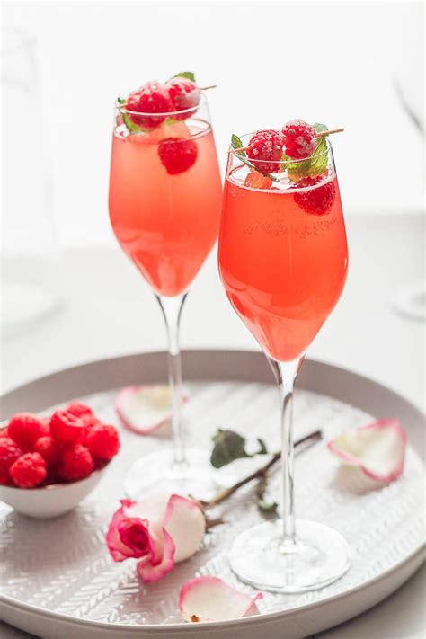 Raspberry Mimosas Cocktail Recipe — Eatwell101