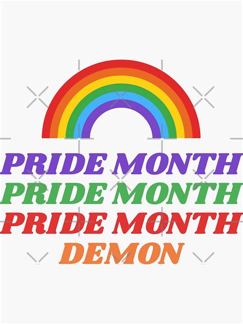 "Pride Month Demon" Sticker for Sale by art-fox | Redbubble