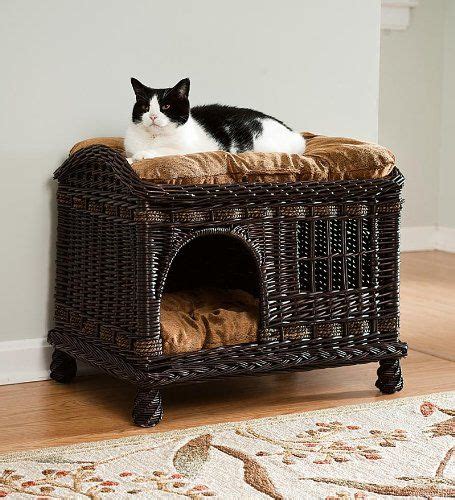 Two-Tier Rattan Wicker Cat Bed with Cushions « Pet Lovers Ads | Cat bed, Wicker cat bed, Cat ...