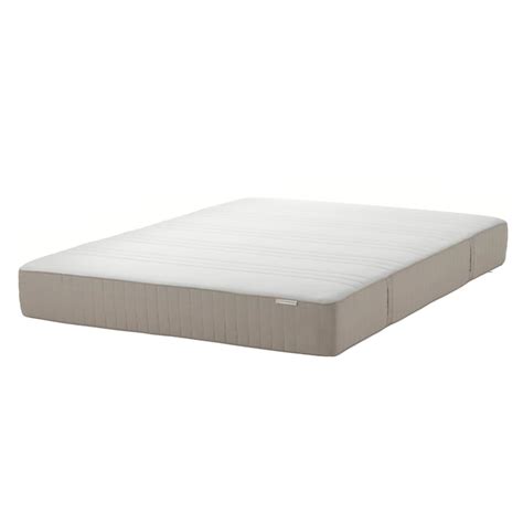 HAUGESUND spring mattress, medium firm/dark beige, Queen - IKEA