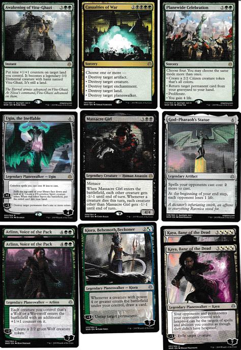 Green/black-rares-planeswalkers-ugin-kiora-kaya-arlinn Mtg 60 Card Magic Deck - Etsy