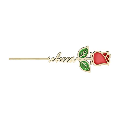 Personalized Name Rose Valentines Day Gift Wood Rose - GetNameNecklace