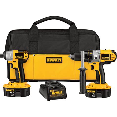 FREE SHIPPING — DEWALT 18V Cordless Combo Kit — 2-Tool Set With 2 ...