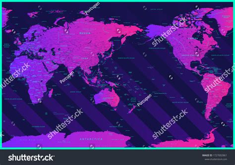 World Map Political - Asia China 스톡 벡터(로열티 프리) 1727002861 | Shutterstock