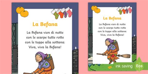 La Befana Filastrocca (teacher made)