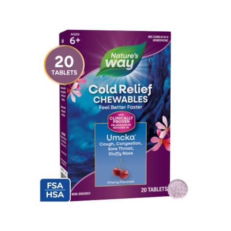 Nature's Way Cold Relief Umcka Multi Symptom Cold Relief Cherry ...