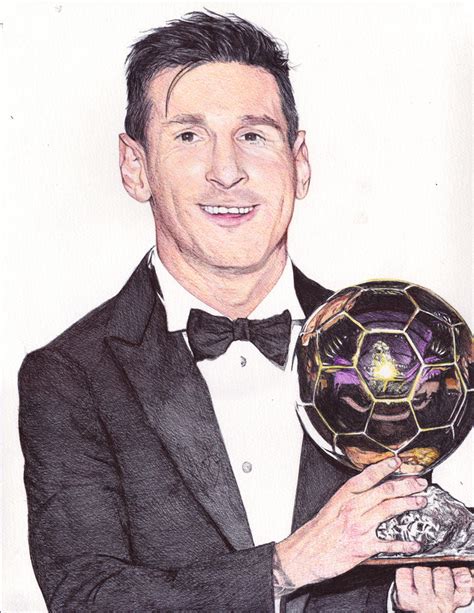 Messi Ballon d'Or 2015 Ballpoint Pen Drawing by demoose21 on DeviantArt