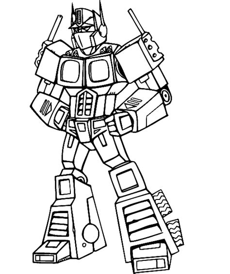 Optimus Prime from Rescue Bots Coloring Page - Free Printable Coloring Pages