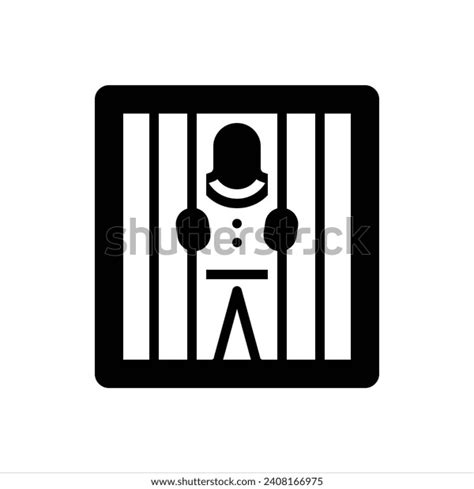 Vector Black Icon Prison Stock Vector (Royalty Free) 2408166975 ...