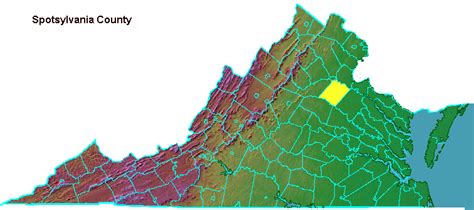 Spotsylvania County - Geography of Virginia