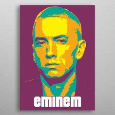 Eminem v2 pop art Pop Art Poster Print | metal posters - Displate Eminem Poster, Art Pop ...