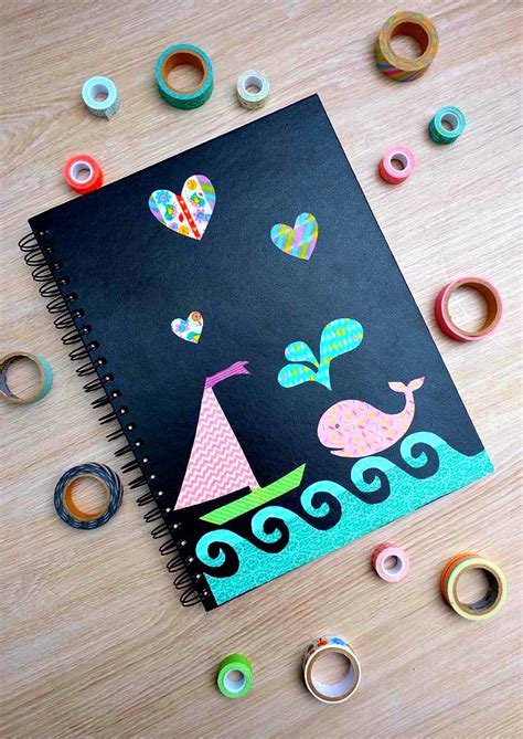 DIY Washi Tape Stickers Decorated Notebook- Think Ahead Handmade Gift Ideas Series - Hello ...