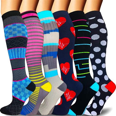 OLENNZ Compression Socks Women & Men - Best Support for Sports,L-XL,6 Pack - Walmart.com ...