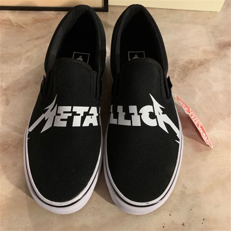 Vans Shoes | Nwt Vans X Metallica Slip-On Sneakers | Color: Black/White | Size: 9 | Slip on ...