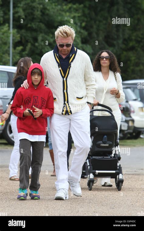 Boris Becker with his wife Lilly Kerssenberg and their son Amadeus and ...