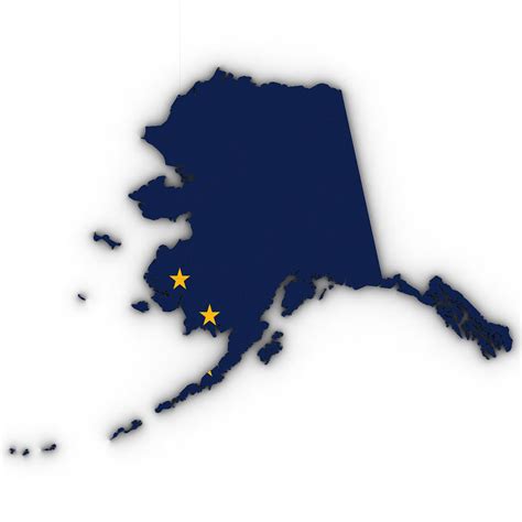 Alaska Political Map 3D model | CGTrader