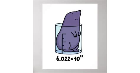 Mole Equation Cute Chemistry Mole Pun Poster | Zazzle.com