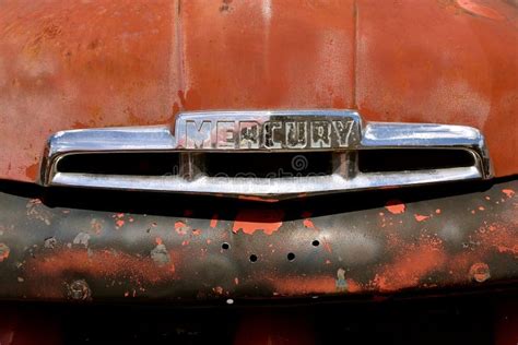 Old Mercury logo on a car editorial photo. Image of memories - 194769816