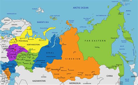 Russia Political Map | Mappr