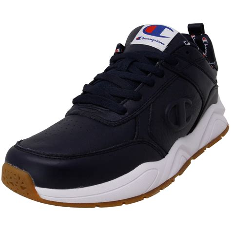 Champion - Champion Men's 93Eighteen Leather Navy Ankle-High Basketball ...