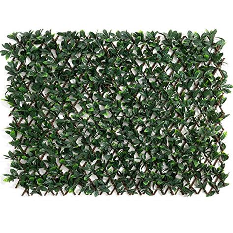 DOEWORKS Expandable Fence Privacy Screen for Balcony Patio Outdoor, 4PCS Faux Ivy Fencing Panel ...