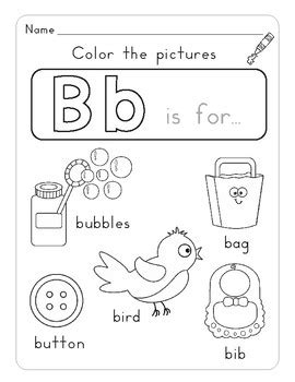 Letter Bb ... Letter of the Week Activity Worksheets by MaQ Tono