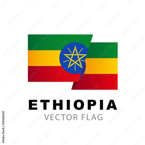 Colorful Ethiopian flag logo. Ethiopian flag. Vector illustration ...