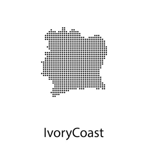 Premium Vector | Ivory Coast map flag