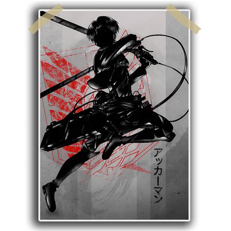 Attack on Titan Levi Single Poster | 13×19 inches | 300 GSM | Laminated – Drapster