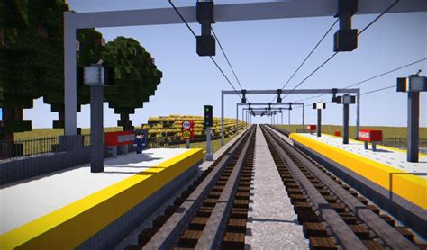 View from middle of tracks facing southbound. | Minecraft modern, Minecraft city, Minecraft ...