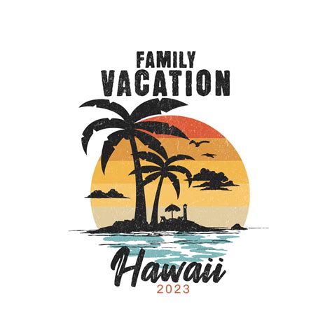 Hawaii Family Vacation 2023, PNG File, PDF File With Palm Trees, Summer ...