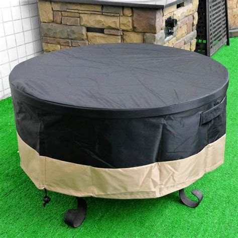 Stanbroil Full Coverage Round Fire Pit Cover, Black, 60 Inch - Stanbroil Outdoor