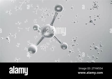 3D animation molecule structure. Scientific medical background with ...