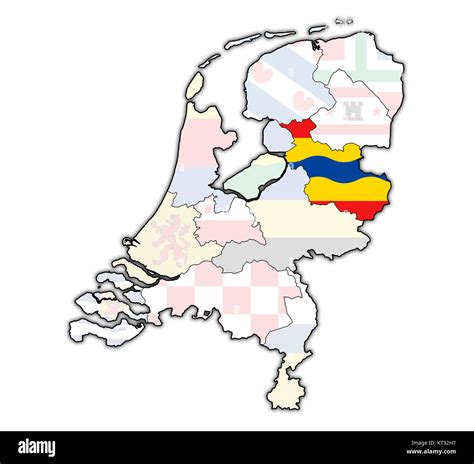 overijssel on map of provinces of netherlands Stock Photo - Alamy