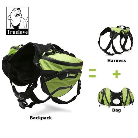 Truelove Two Used Dog Backpack Harness Waterproof Outdoor Camping Training Hiking Multi-Day ...