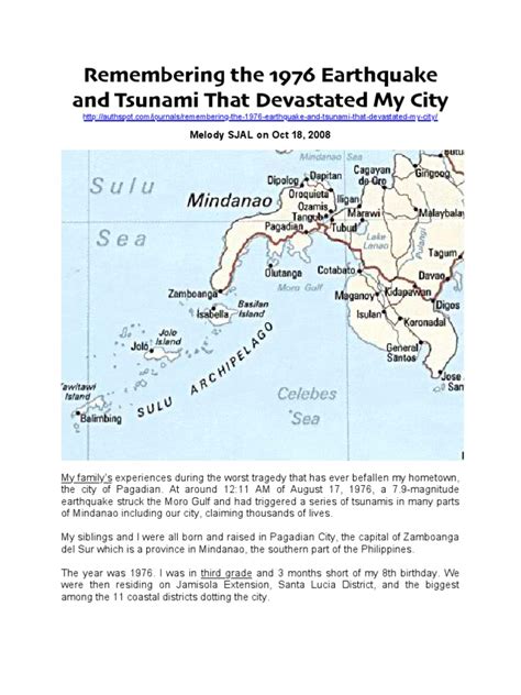 Remembering the 1976 (Mindanao) Earthquake and Tsunami That Devastated ...