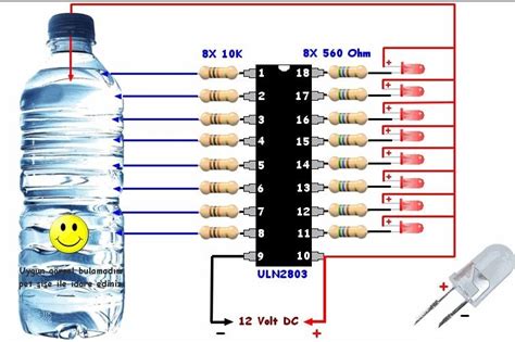 integrated circuit - Water level indicator using ULN2803 - Electrical Engineering Stack Exchange