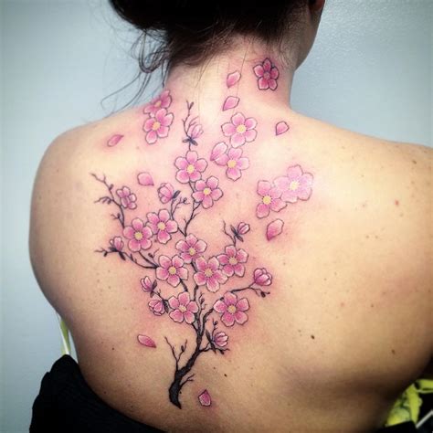 75+ Best Japanese Cherry Blossom Tattoo - Designs & Meanings 2019