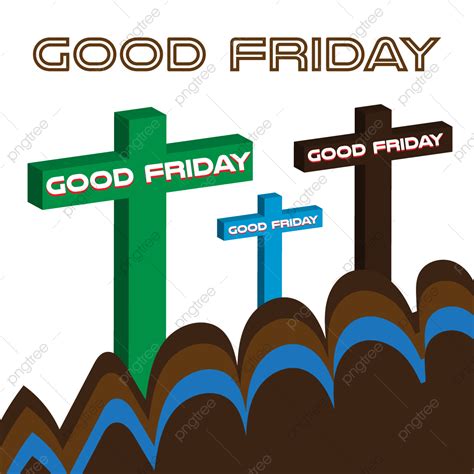 Good Friday Vector Hd Images, Good Friday Cross Element, Friday Clipart ...