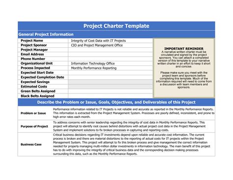 Project Charter Template | Hot Sex Picture