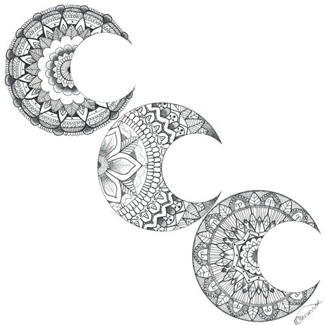 Moon Mandalas #moon #mandala #tattoo #idea #tattoo #inspiration #freehand #drawing | Tattoo ...